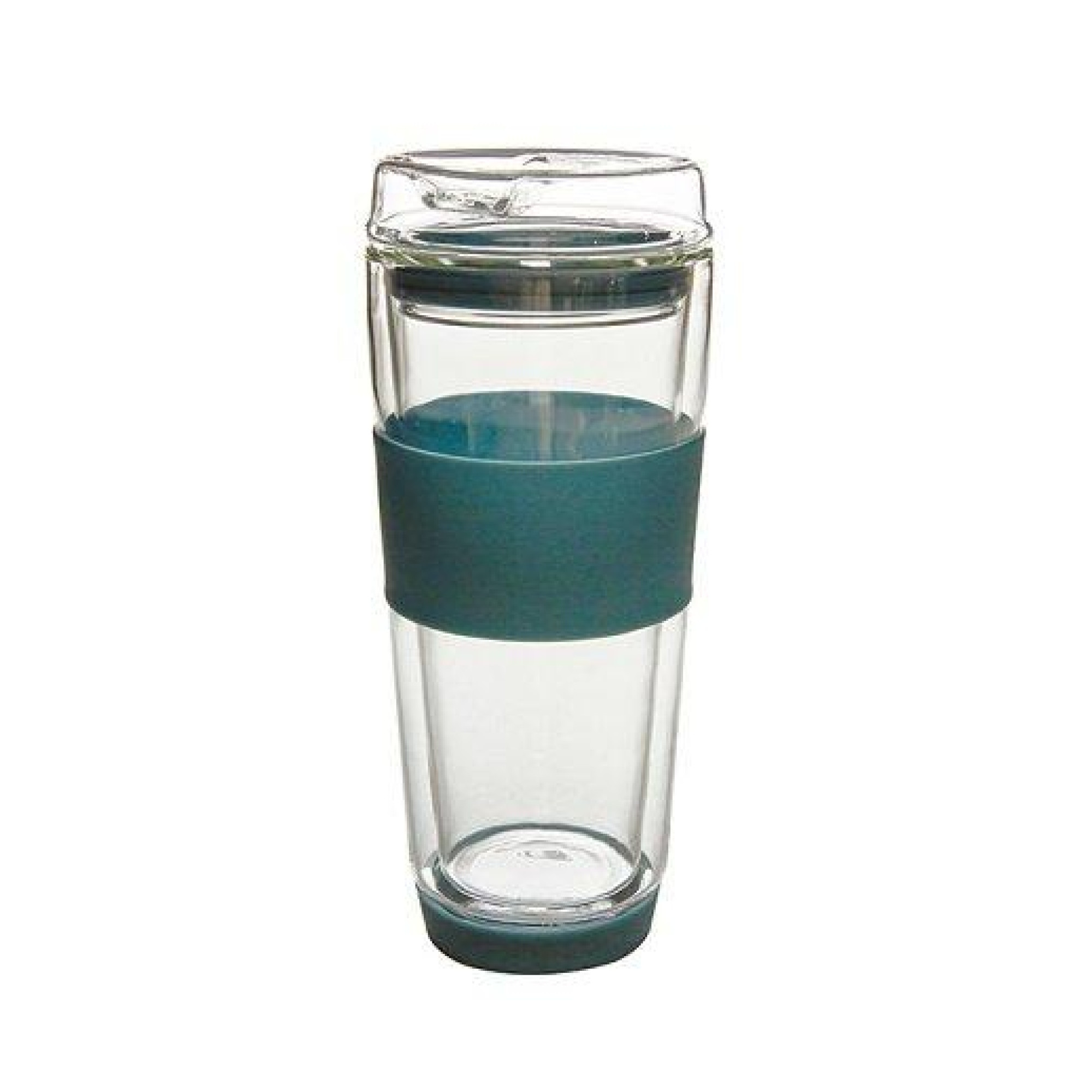 Ποτήρι Θερμός Διπλού Τοιχώματος με Γυάλινο Καπάκι 400ml.