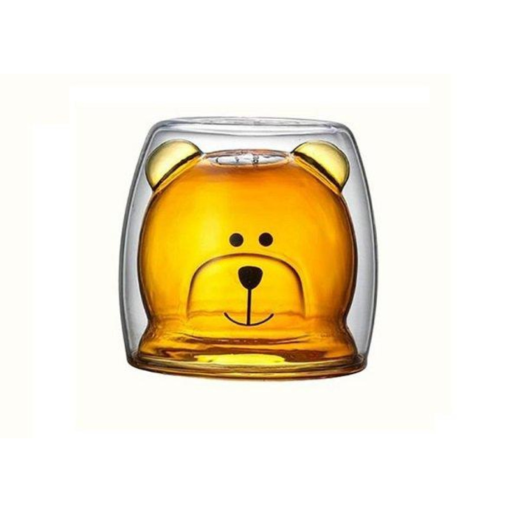 Κούπα Χειροποίητη Διπλού Τοιχώματος Σχέδιο Αρκουδάκι 200ml.