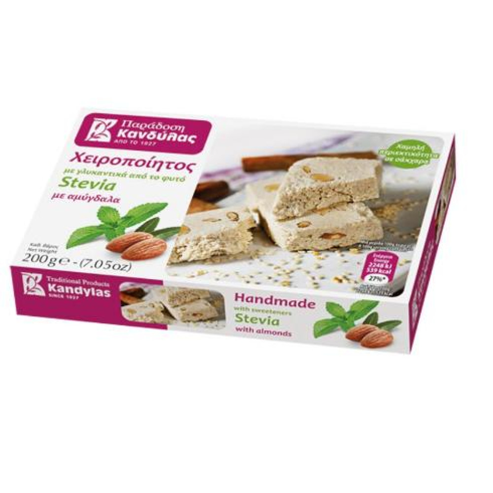 Χαλβάς Αμύγδαλο με Στέβια 400gr. - Κανδύλας