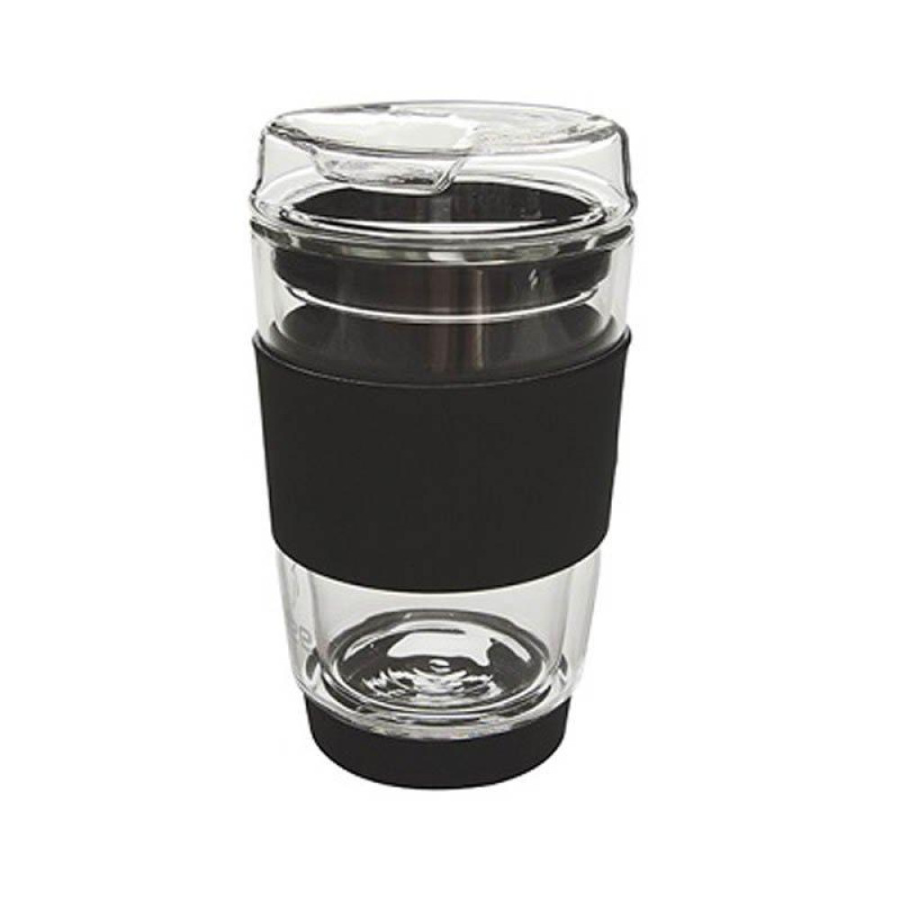 Ποτήρι Θερμός Διπλού Τοιχώματος με Γυάλινο Καπάκι 200ml.