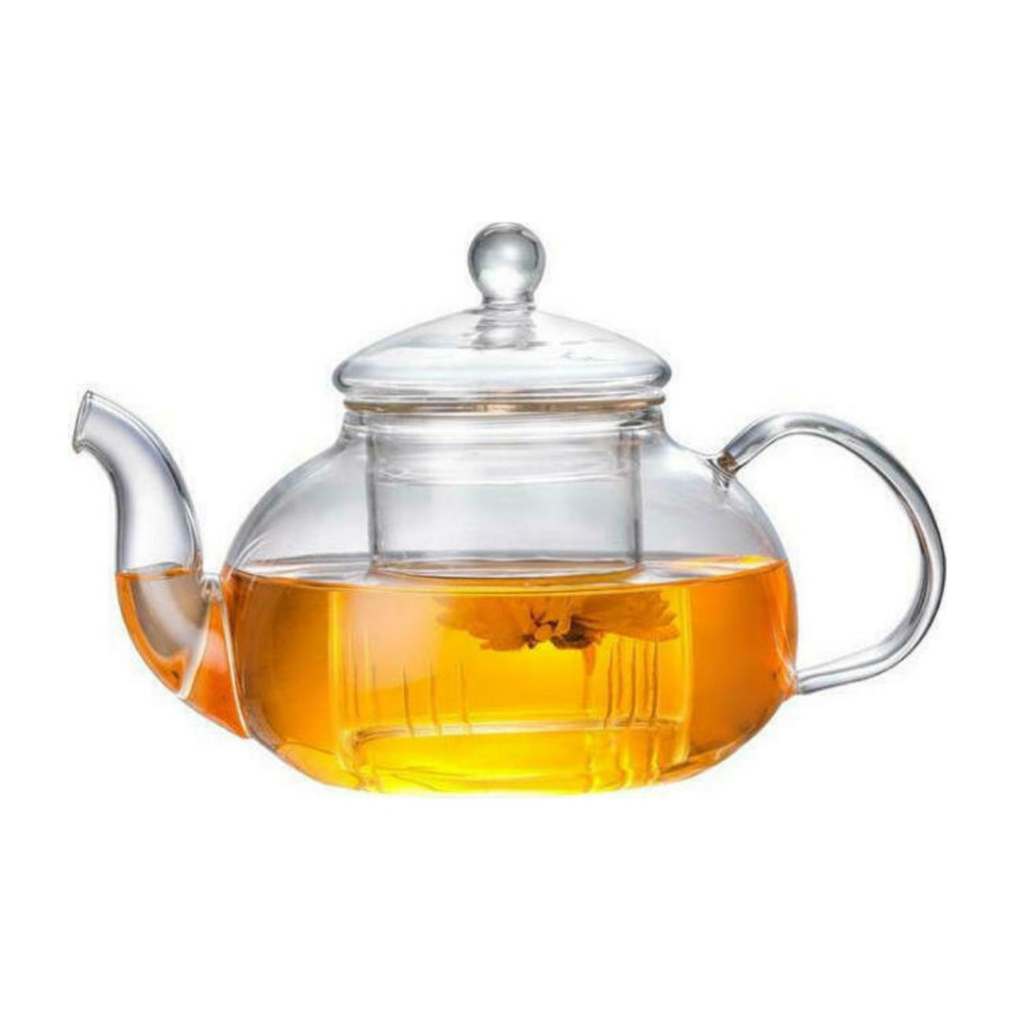 Τσαγιέρα Γυάλινη με Γυάλινο Φίλτρο και Καπάκι 600ml