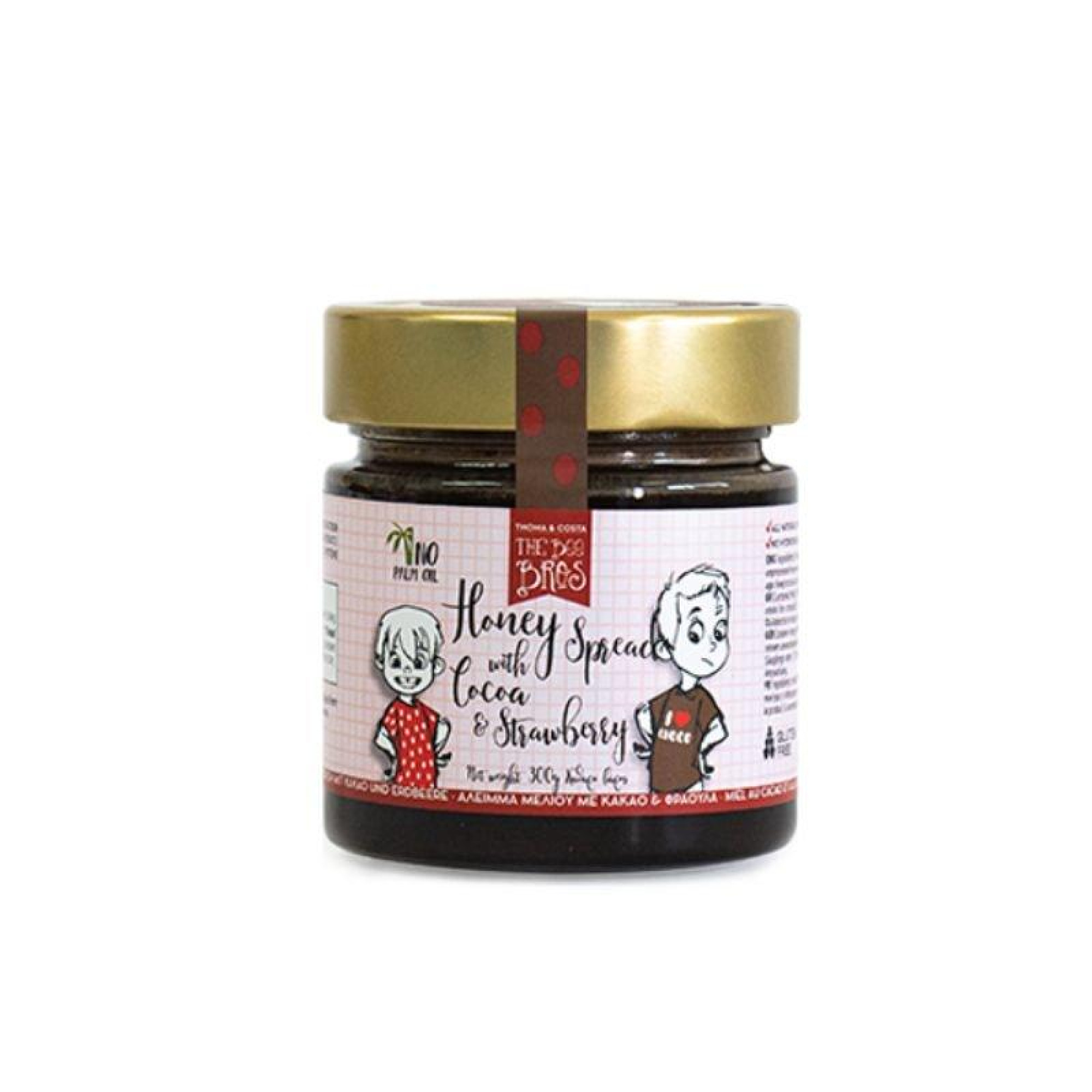 Honey Spread with Cocoa & Strawberry 300 gr. - The Bee Bros