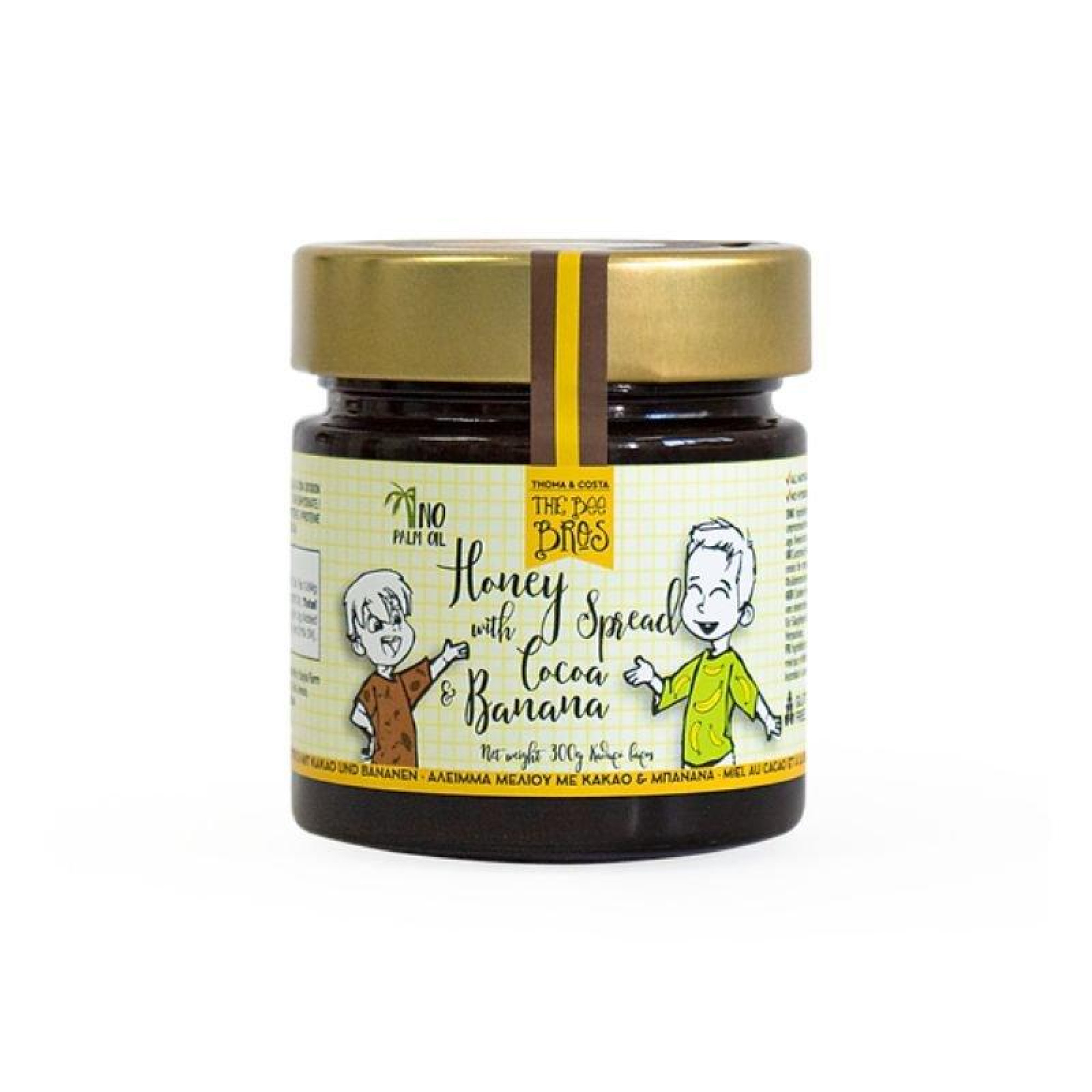 Honey Spread with Cocoa & Banana 300 gr. - The Bee Bros