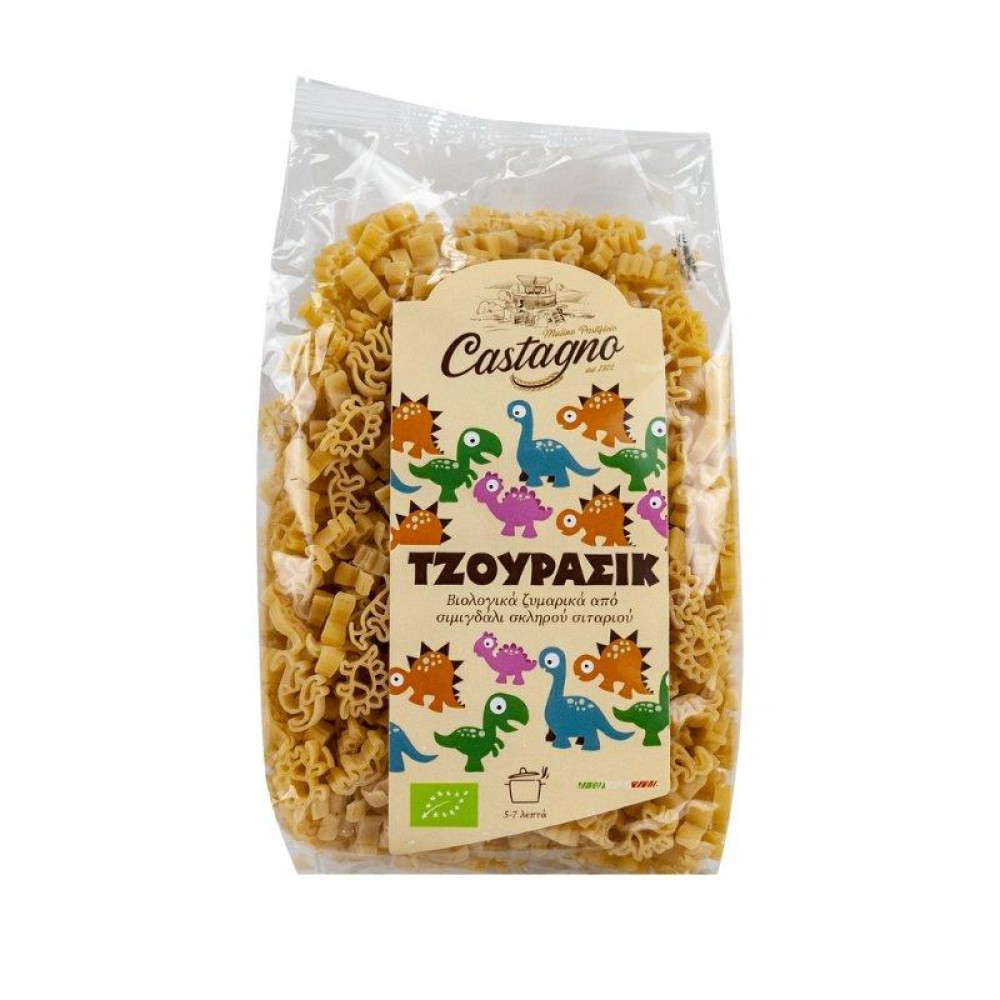 Παιδικά Ζυμαρικά Δεινοσαυράκια 500g Castagno Bio - Βιοαγρός Bio